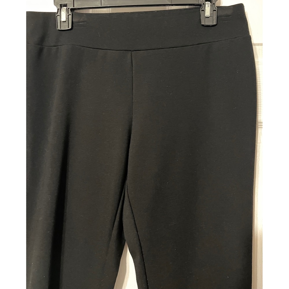 Lena Gabrielle Black Pull On Ponte Pants Straight Leg Stretch Trousers Sz 10‎ - Picture 3 of 5